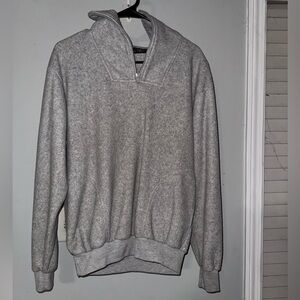 Men's Half-Zip Pullover Sweatshirt Hoodie in Light Gray